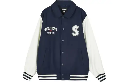 Skechers Puffer Jacket Men's Navy Blue