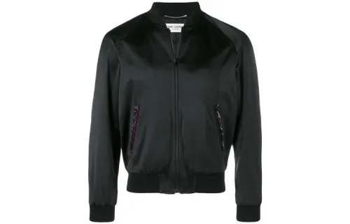 SAINT LAURENT Baseball Jacket Men's Black