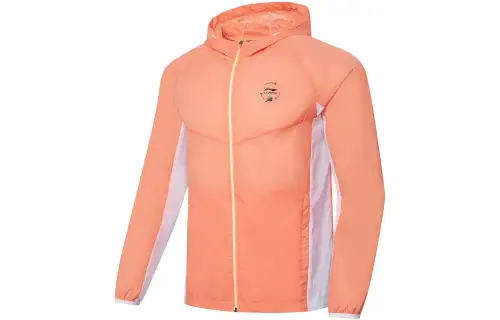 Li Ning Super Light Sun Protection Clothing Unisex Fluorescent Lip Orange