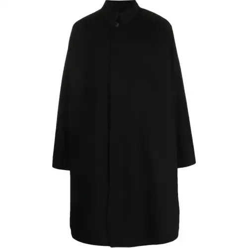 THE ROW Coats Men's Black Lapel Moderate Straight Fit