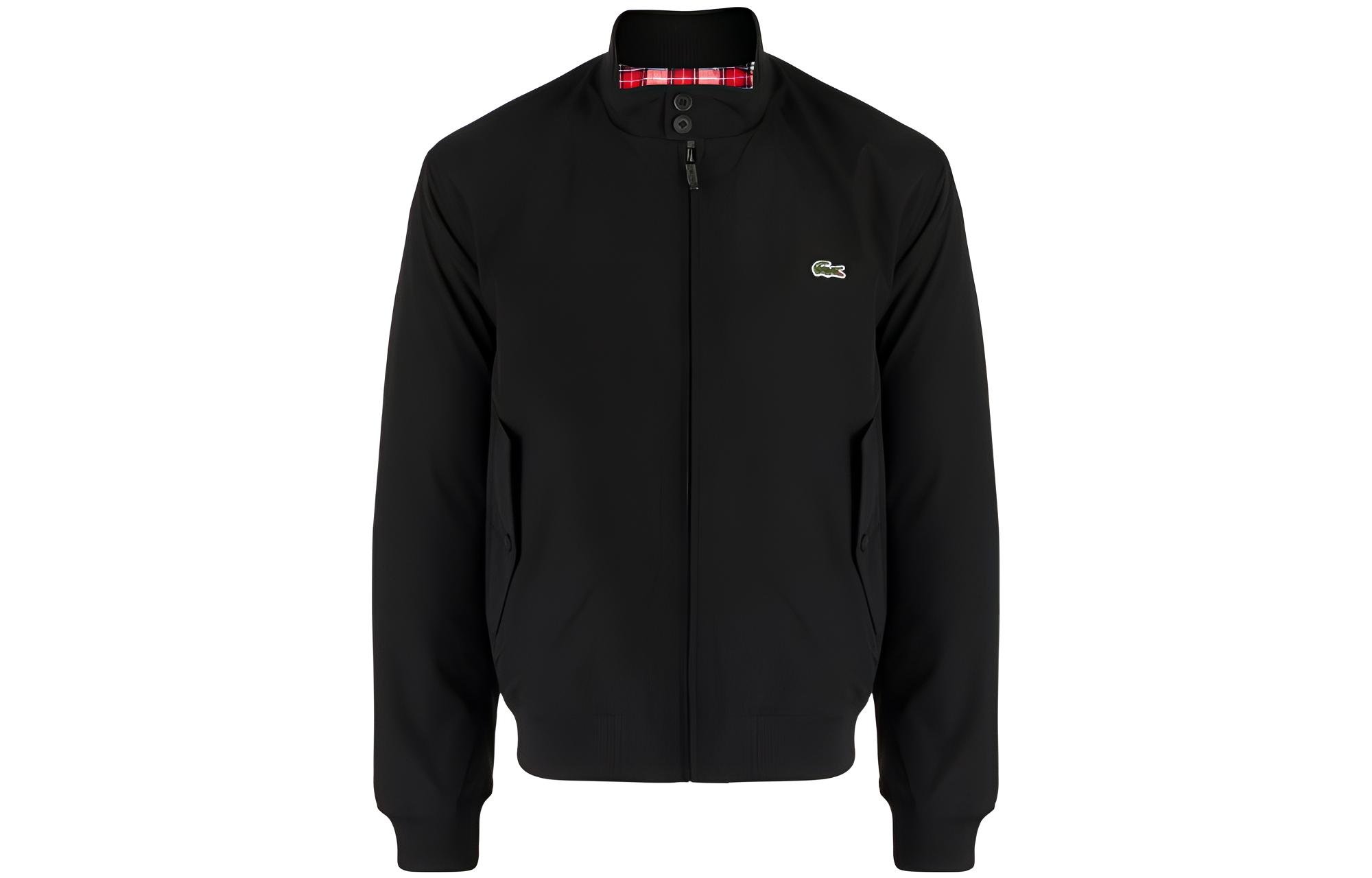 LACOSTE Logo-embroidered Cotton Bomber Jacket