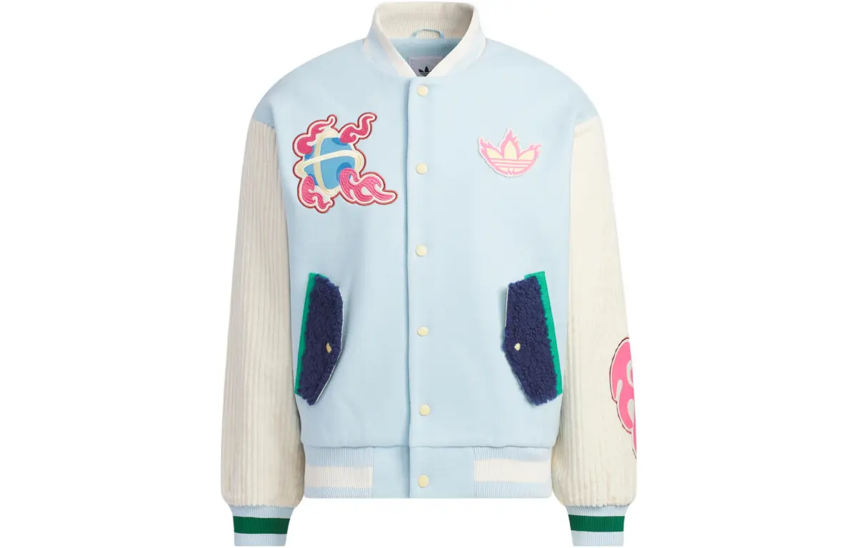 Adidas Originals Baseball Jacket Unisex Snow Crystal Blue