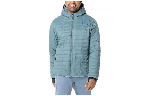 ASICS Jackets Men's Mist Cyan Hooded Moderate Other