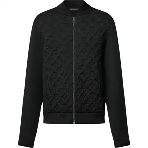 LOUIS VUITTON Monogram Padded Wool Blend Bomber