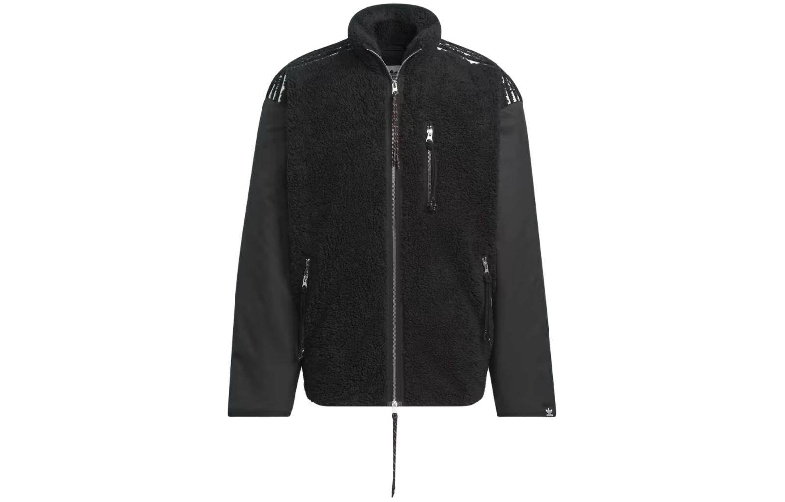Adidas Originals faux-fur panelled jacket