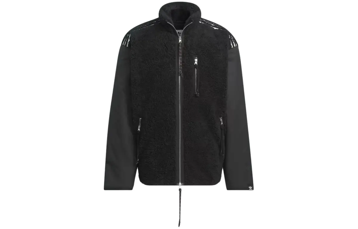 Adidas Originals faux-fur panelled jacket