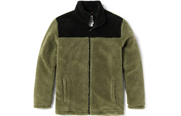 Timberland Velvet Jackets Men's Karl Green Stand Collar Thickened And Fleece Lined
