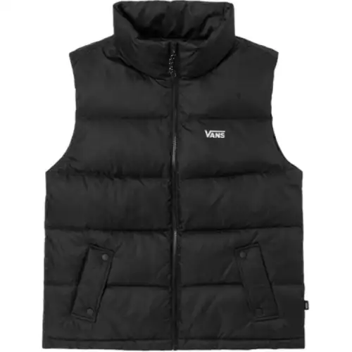 Vans Down Vests Unisex Black Stand Collar Moderate