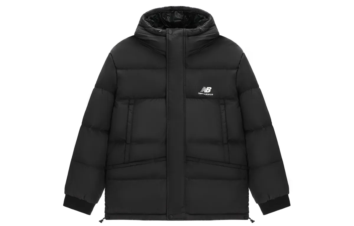 New Balance Winter Padded Down Jackets Men's Black Hooded Moderate Other