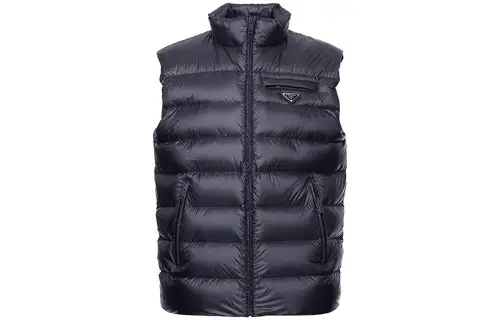 PRADA Down Vest Men's Dark Blue