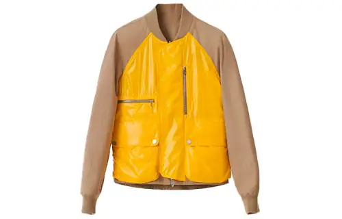HERMES SS22 Baseball Jacket Men's Yellow