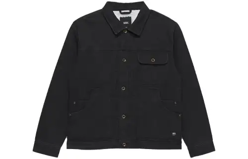 Vans Donato Sherpa Jackets Men's Black Lapel Moderate Other
