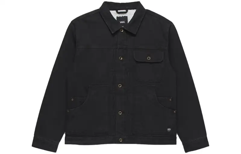 Vans Donato Sherpa Jackets Men's Black Lapel Moderate Other
