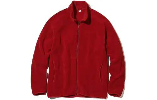 UNIQLO Velvet Jackets Unisex Vintage Red 16 Stand Collar Moderate
