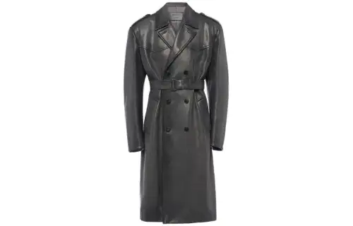 PRADA Coats Men's Silver Gray Suit Collar Moderate
