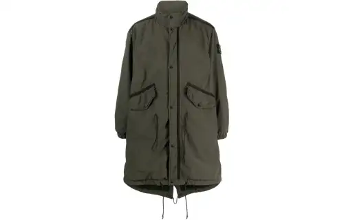 STONE ISLAND David Compass badge Long Raincoat
