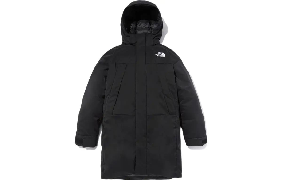 THE NORTH FACE AIR HEAT Solid Color Fleece Lined Logo Embroidery Coat Down Jacket Men's Black