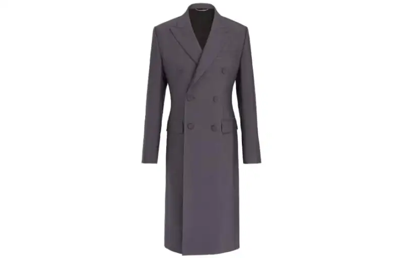 DIOR Coats Men's Purple Suit Collar Moderate Straight Fit