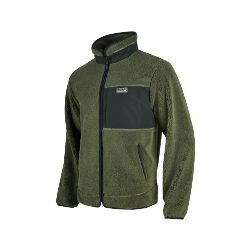 Skechers Velvet Jackets Men's Kambaba Jasper Green 01DN Stand Collar Thickened And Fleece Lined
