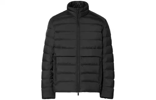 UNIQLO Down Jackets Men's Black Stand Collar Moderate Other