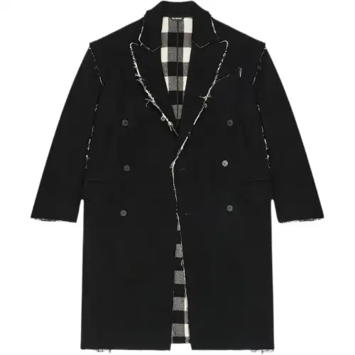 Balenciaga Double Face Check Coat