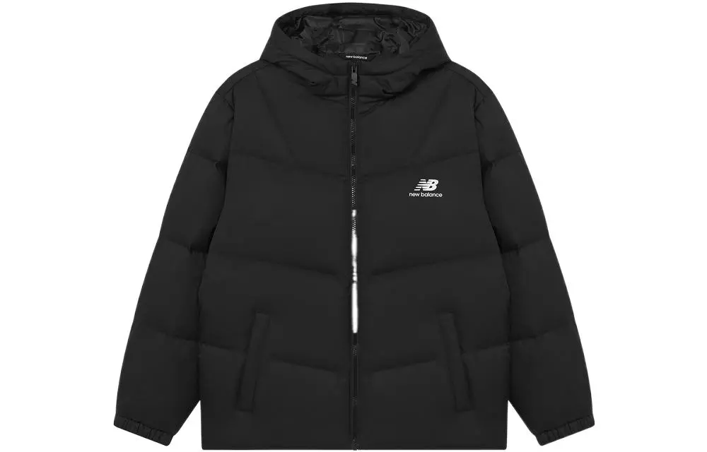 New Balance Down Jackets Men's Black Hooded Moderate Other