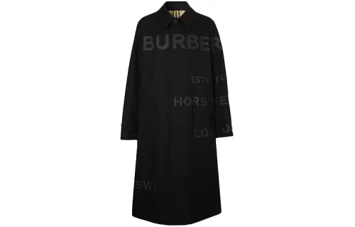 Burberry Coats Men's Black Lapel Moderate