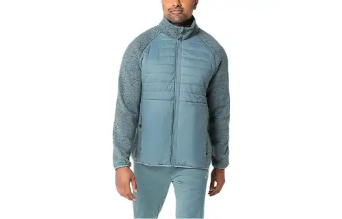 ASICS MIXER Jackets Men's Mist Cyan Turtleneck Moderate Other