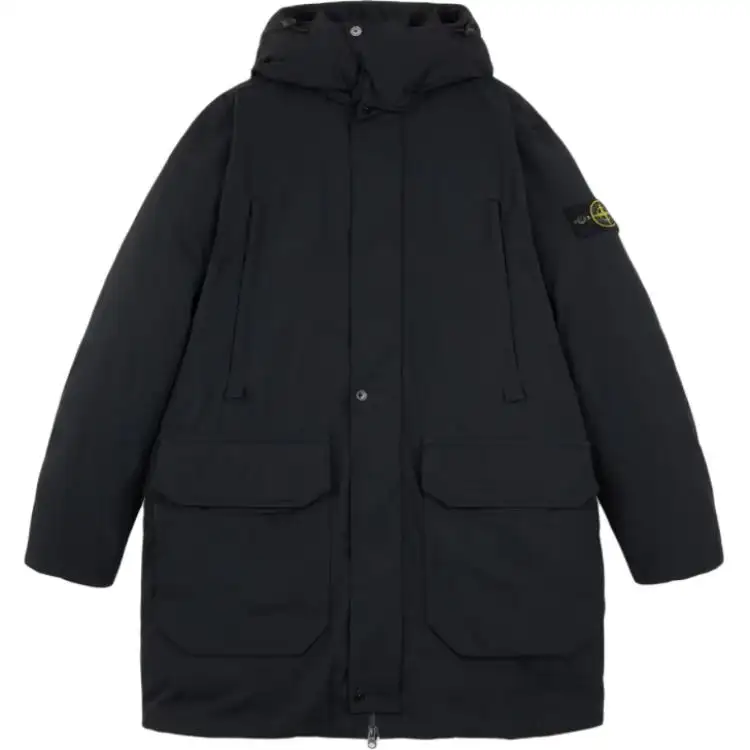 STONE ISLAND Polyester Micro Twill Long Down Parka Jacket