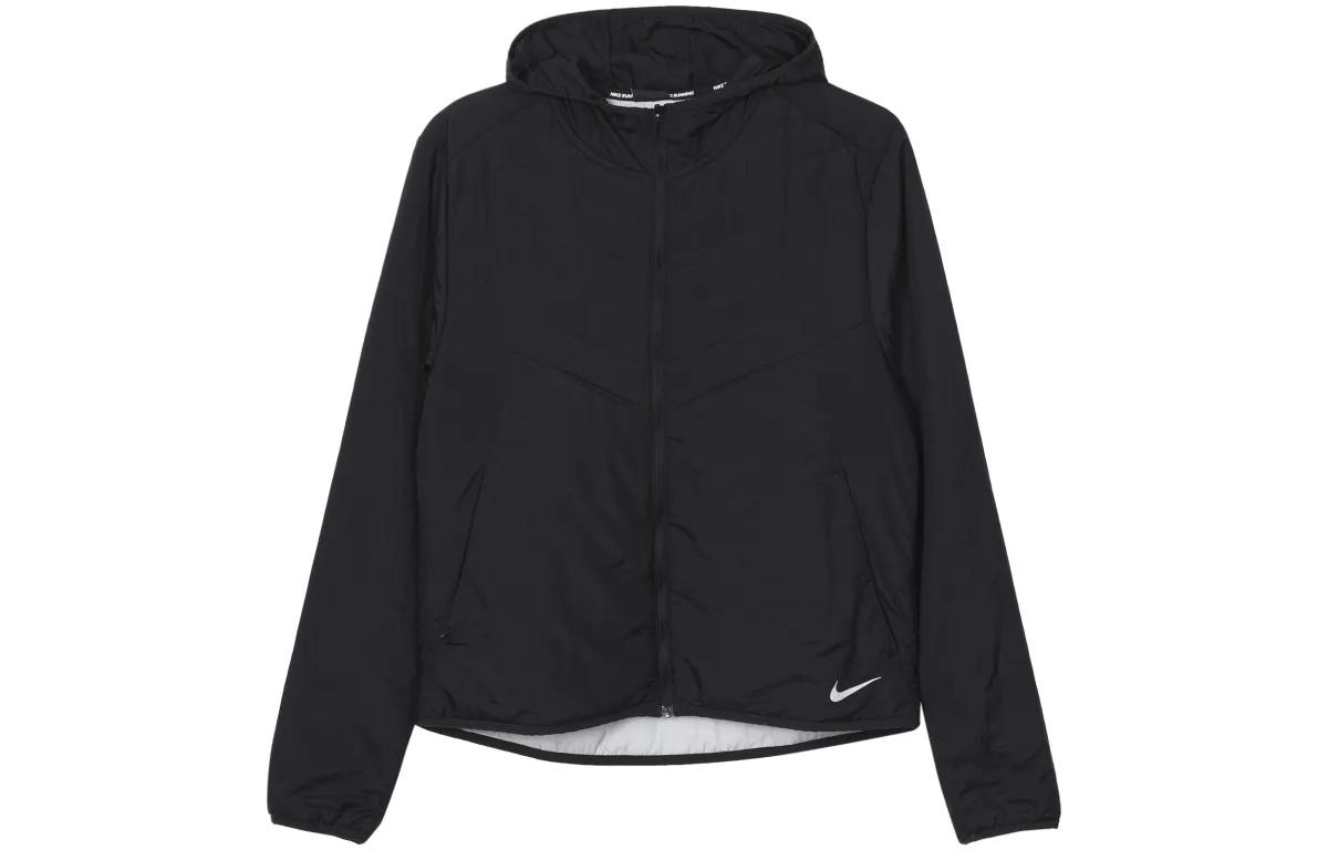Nike Jackets Men's Black Hooded (Non-detachable) Moderate Straight Fit