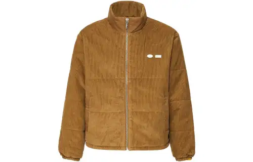 Reebok X Randomevent Puffer Jackets Unisex Tan Stand Collar Moderate Other