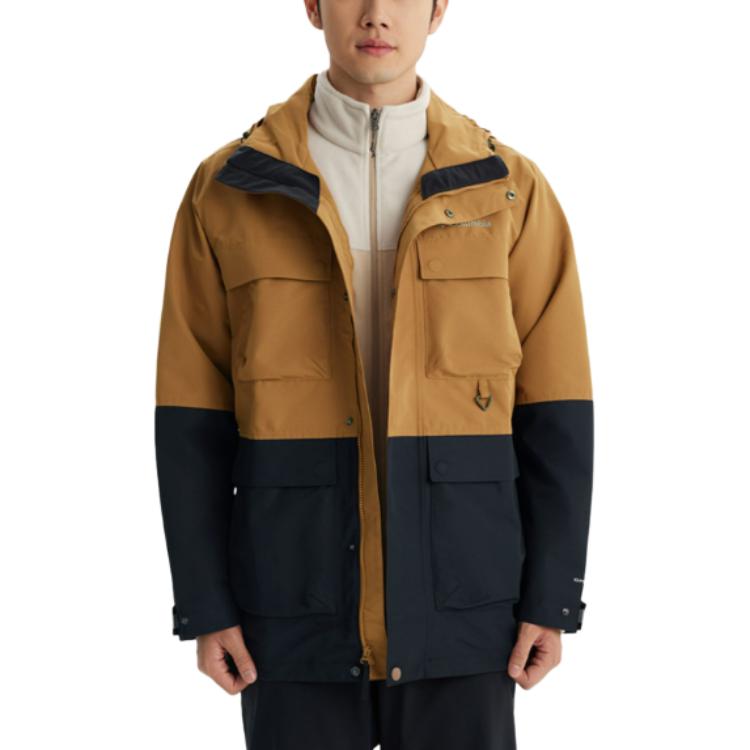 Columbia Columbia, fashionable long-sleeve with zipper for hiking, waterproof keep warm black jacket