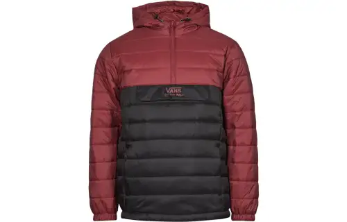 Vans Hooded Fitted Moderate Short Puffer Jacket Men's Red