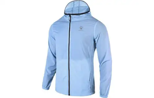 Thin sports travel windbreaker with hood with zipper, breathable sun protection clothing for men and women, for running, UV protection