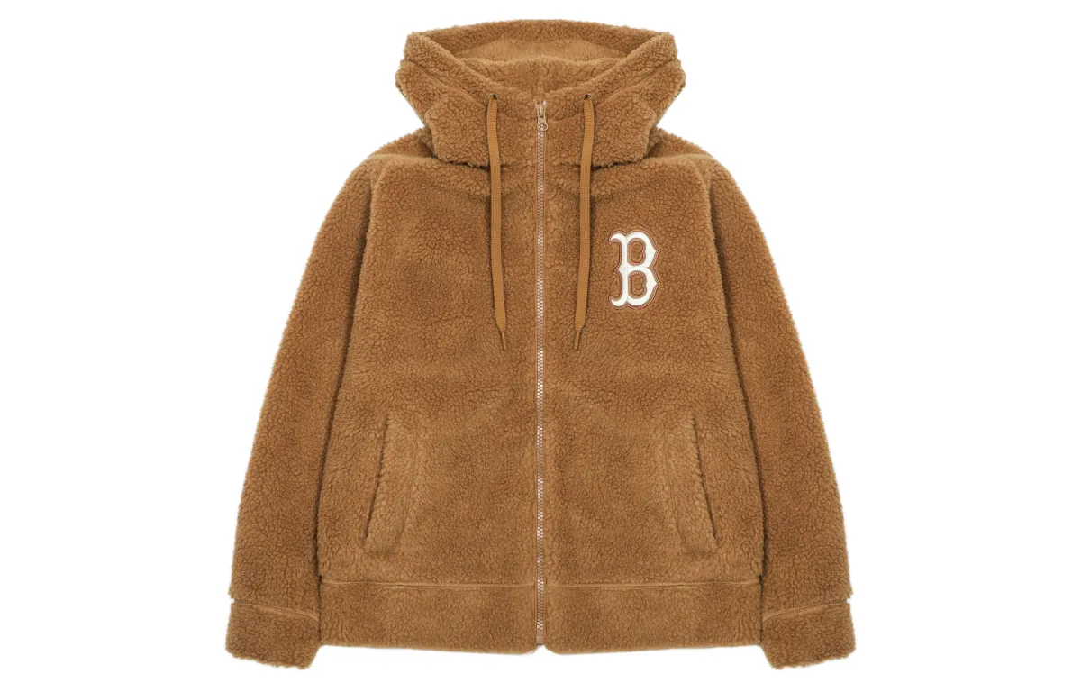 MLB Velvet Jackets Unisex Brown Hooded Moderate