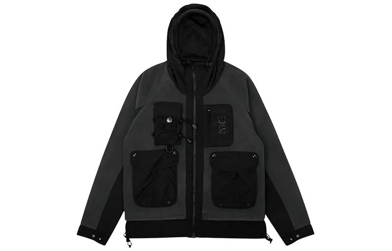 MIND ERROR Loose Fit Pilot Jacket Unisex Gray