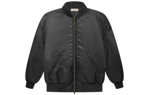 Fear Of God FW22 Twill Bomber Black Puffer Jacket Unisex Black