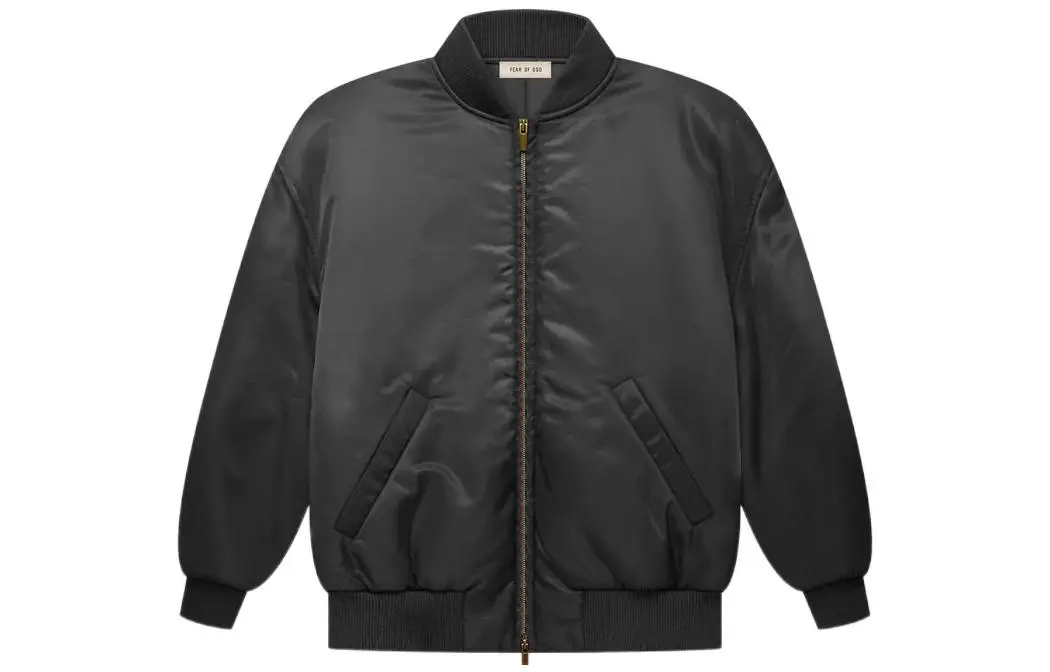Fear Of God FW22 Twill Bomber Black Puffer Jacket Unisex Black