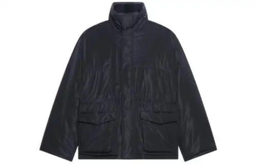 Balenciaga Coats Men's Black Moderate