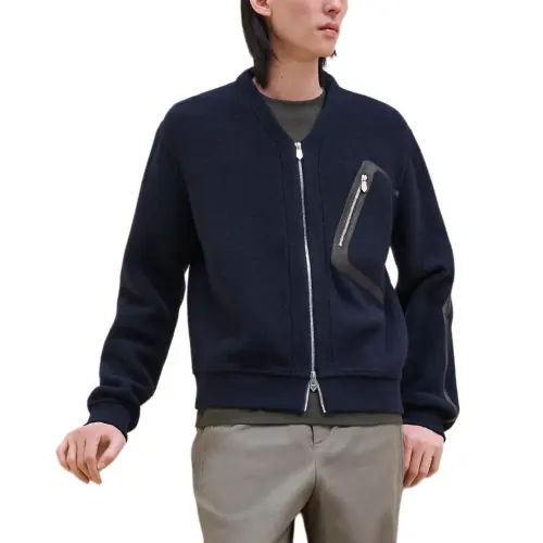 HERMES Jackets & Coats Men's Marine Blue