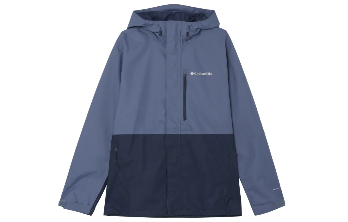 Columbia Hiking Waterproof And Windproof To Keep Warm Windbreaker Jacket Men's Marine Blue