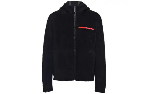 PRADA Velvet feel Coat Men's Black