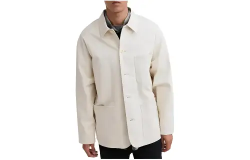 UNIQLO Jackets Men's Cloud White Lapel Moderate Other