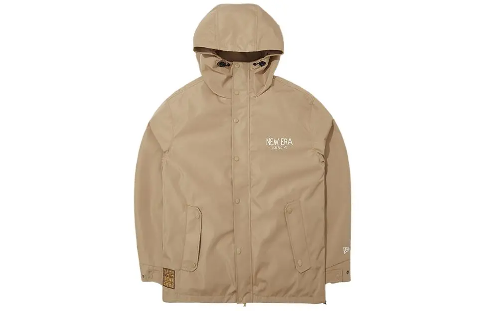 New Era Jackets Men's Khaki Hooded (Non-detachable) Thickened Other