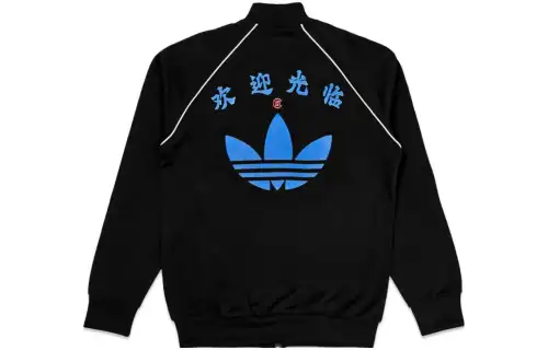 Adidas Originals X CLOT Adidas Originals X CLOT Collaboration Jackets Unisex Black Stand Collar Moderate Other