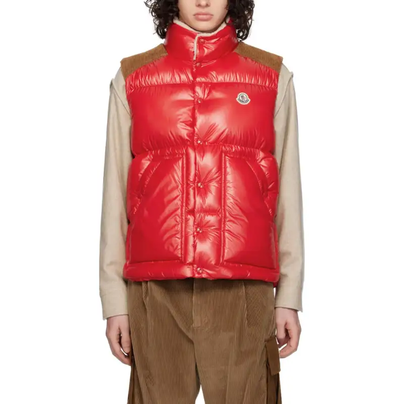 Vetements Vests Men's Red Stand Collar Moderate Other