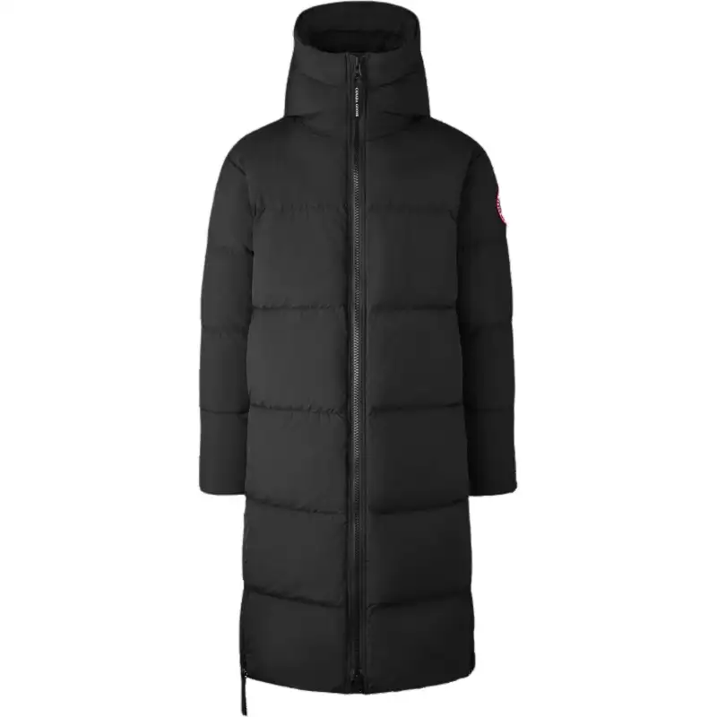 Canada Goose Logo Patch Hooded Down Jacket