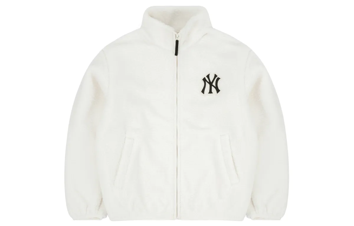 MLB Velvet Jackets Unisex Ivory Stand Collar Moderate