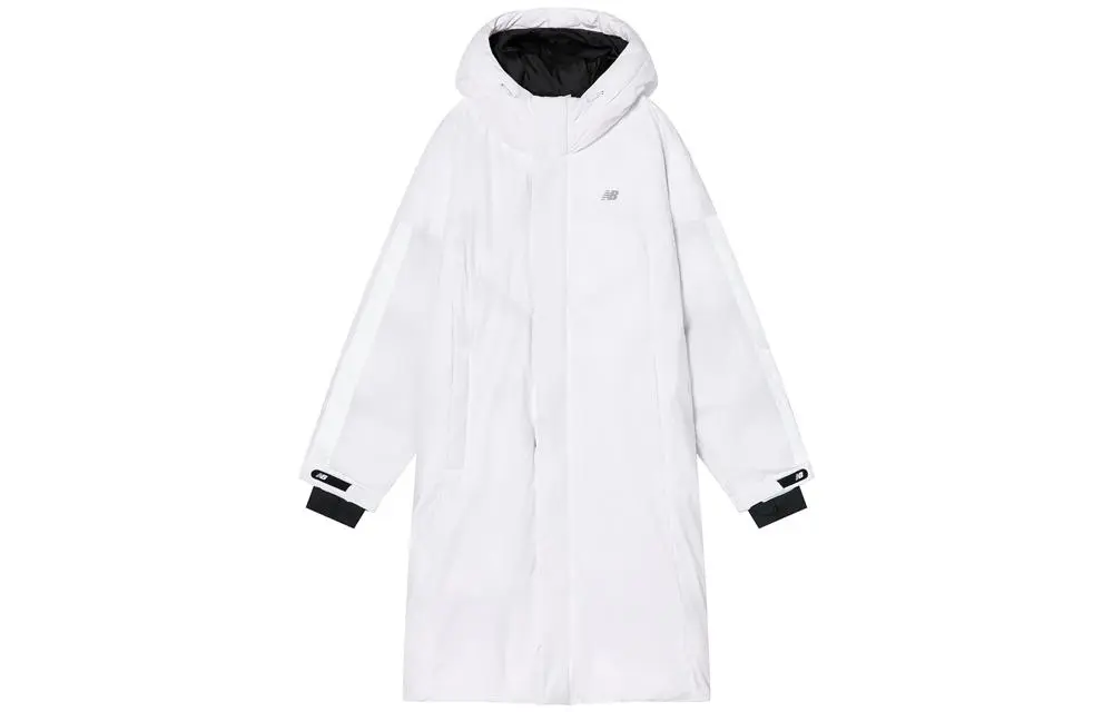 New Balance Puffer Jackets Men's White Hooded Moderate