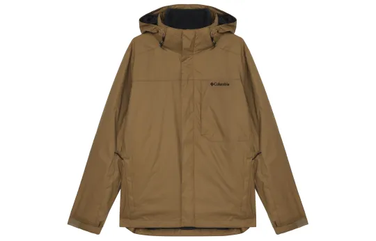 Columbia Hiking Outdoor Hiking Thermal Windbreaker Jacket Men's Brown